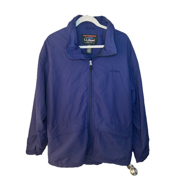 L.L. Bean Men’s Warm Up Jacket Zip Away Hood Men’s Size L - Picture 1 of 4